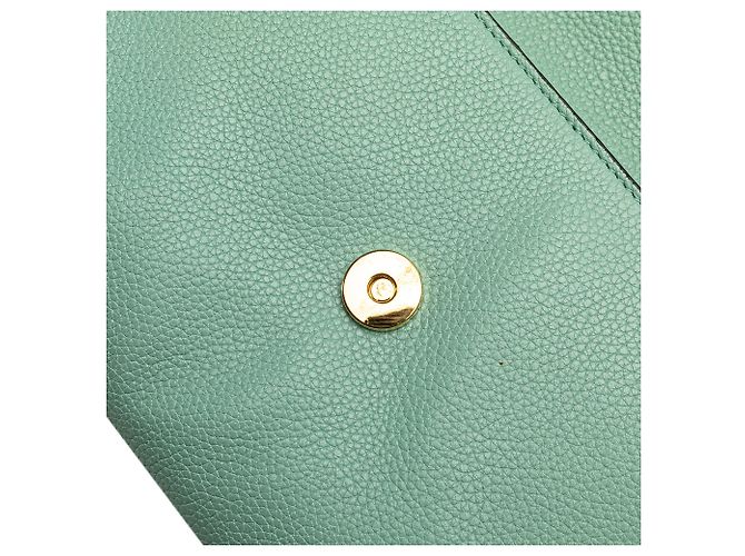 Borsa Zumi in pelle verde piccola di Gucci - vista 7