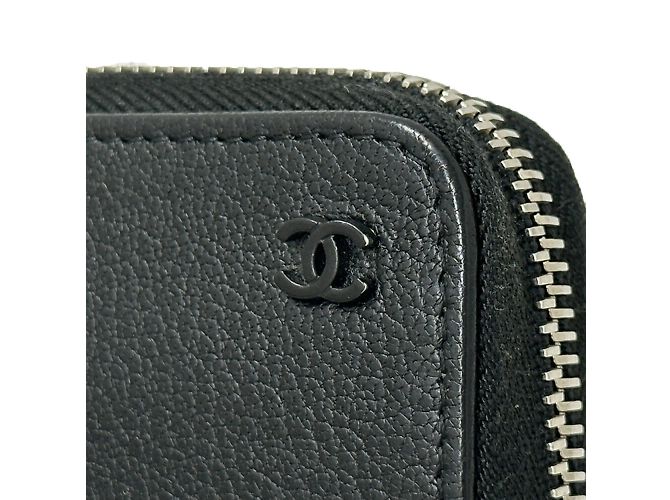 Chanel Men's Long Leather Wallet Black - view 13