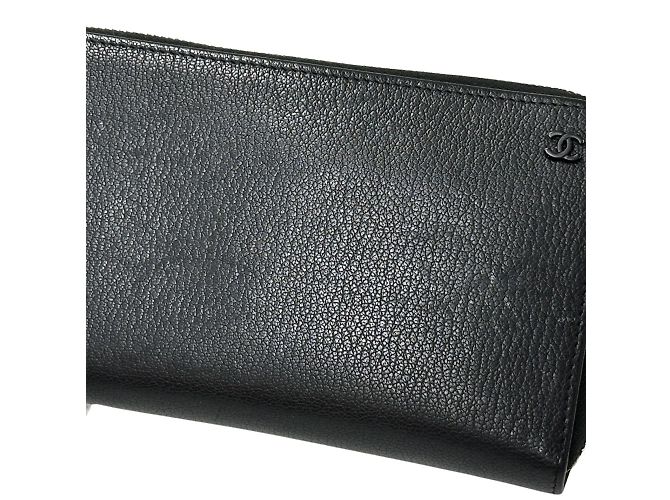 Chanel Men's Long Leather Wallet Black - view 15
