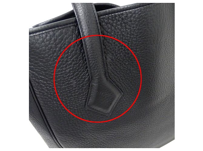 Borsa a spalla cabas Victoria 32 per donne di Hermès Nero - vista 13