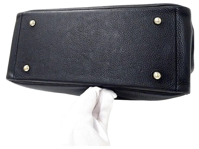 Borsa a spalla cabas Victoria 32 per donne di Hermès Nero - vista 16