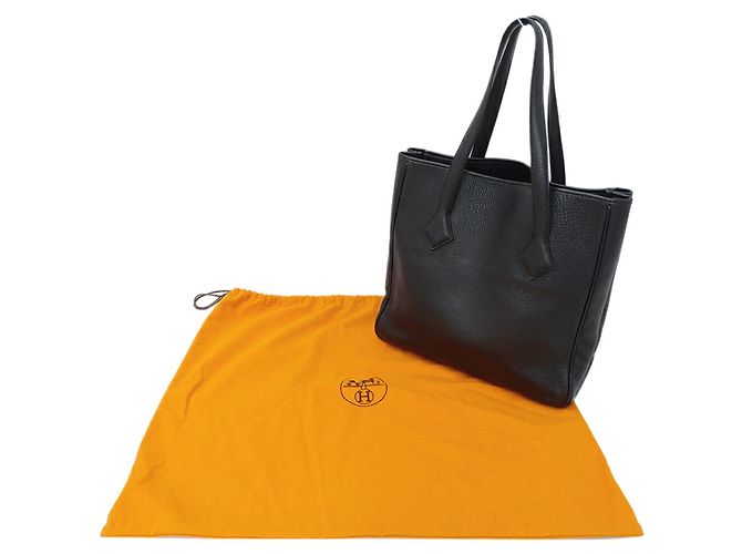 Borsa a spalla cabas Victoria 32 per donne di Hermès Nero - vista 9