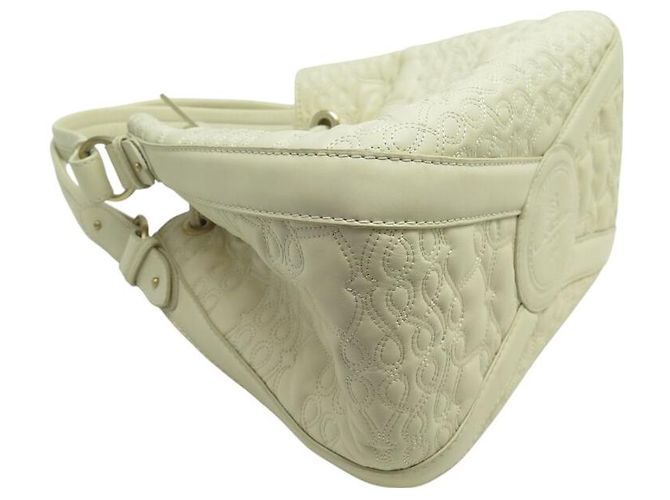 LANCEL SPIELERISCHER EIMER HANDTASCHE AUS CREMEFARBENEM LEDER Roh - Ansicht 5