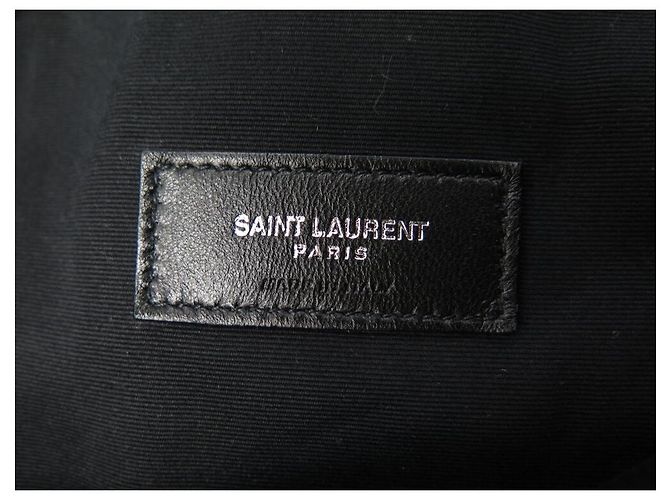 BORSA A SECCHIO SAINT LAURENT MONOGRAMMA IN SUEDE E PELLE NERA YSL Nero - vista 11