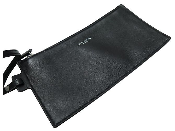 BORSA A SECCHIO SAINT LAURENT MONOGRAMMA IN SUEDE E PELLE NERA YSL Nero - vista 15