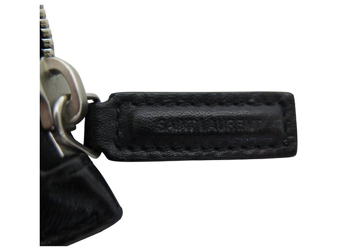 BORSA A SECCHIO SAINT LAURENT MONOGRAMMA IN SUEDE E PELLE NERA YSL Nero - vista 20