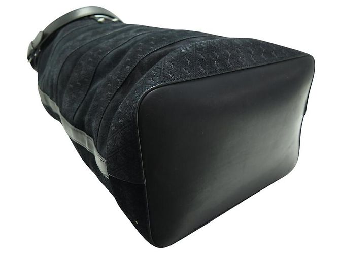 BORSA A SECCHIO SAINT LAURENT MONOGRAMMA IN SUEDE E PELLE NERA YSL Nero - vista 4