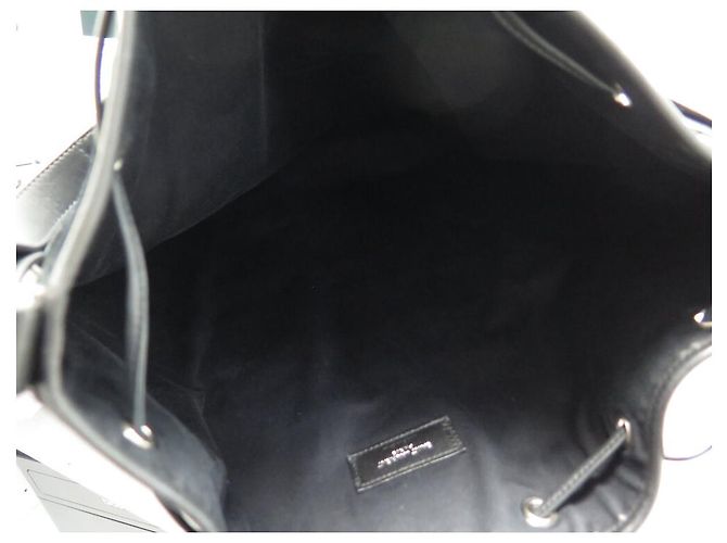 BORSA A SECCHIO SAINT LAURENT MONOGRAMMA IN SUEDE E PELLE NERA YSL Nero - vista 9