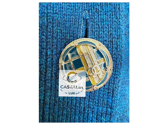 Chanel Cardigan de tartán escocés París / Edimburgo 38 FR Azul - vista 13