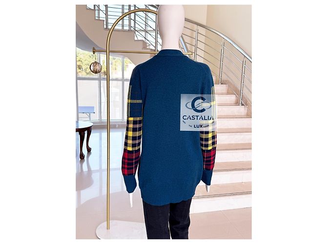 Chanel Cardigan de tartán escocés París / Edimburgo 38 FR Azul - vista 14