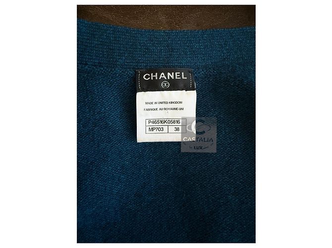 Chanel Cardigan de tartán escocés París / Edimburgo 38 FR Azul - vista 15