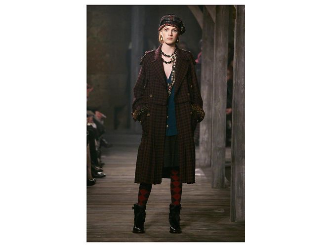 Chanel Cardigan de tartán escocés París / Edimburgo 38 FR Azul - vista 4