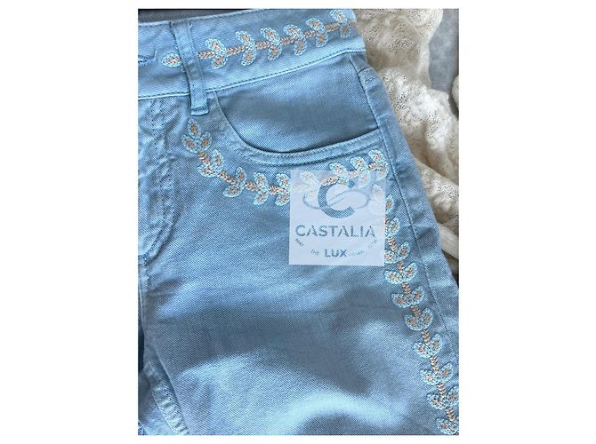 Chanel Jeans bordados CC Laurel París / Saint-Tropez Azul - vista 10