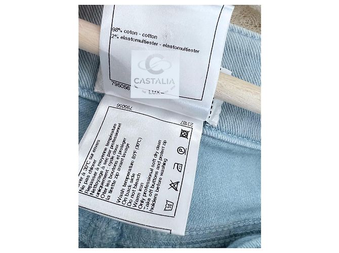 Chanel Jeans bordados CC Laurel París / Saint-Tropez Azul - vista 15