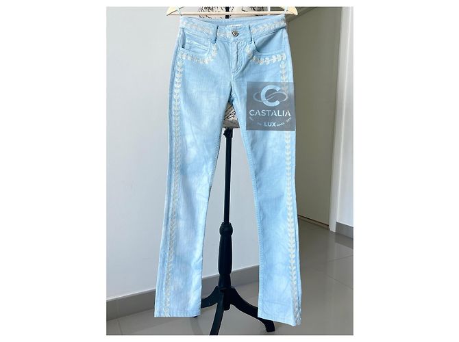 Chanel Jeans bordados CC Laurel París / Saint-Tropez Azul - vista 2