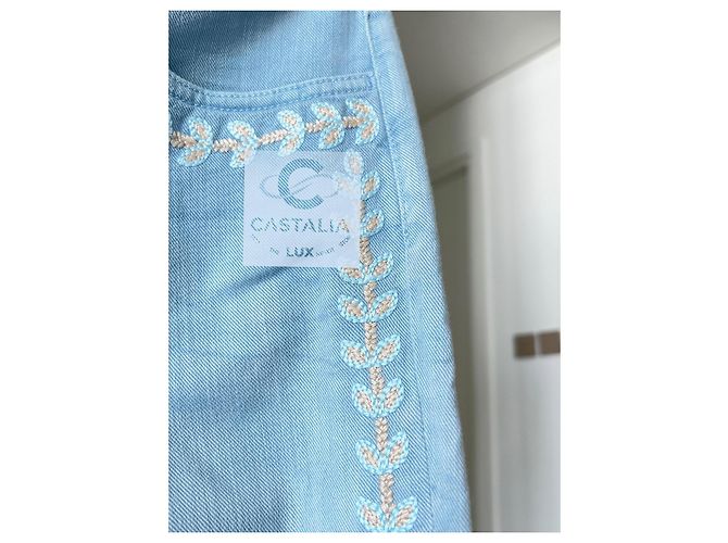 Chanel Jeans bordados CC Laurel París / Saint-Tropez Azul - vista 7