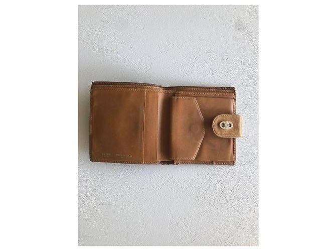 Triomphe Portafoglio Céline Macadam Marrone e Beige Pelle Caramello - vista 11