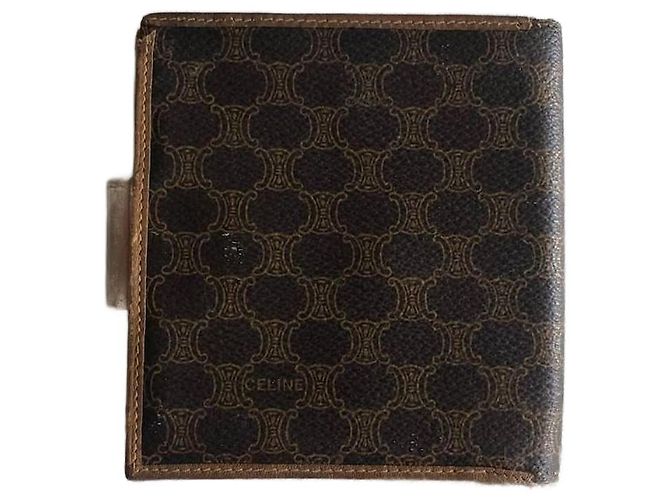 Triomphe Portafoglio Céline Macadam Marrone e Beige Pelle Caramello - vista 2