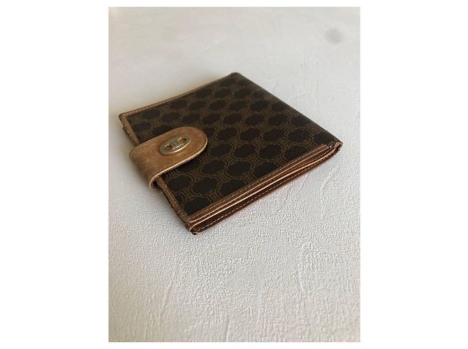 Triomphe Portafoglio Céline Macadam Marrone e Beige Pelle Caramello - vista 4