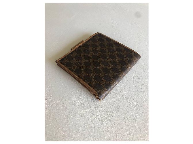 Triomphe Portafoglio Céline Macadam Marrone e Beige Pelle Caramello - vista 5