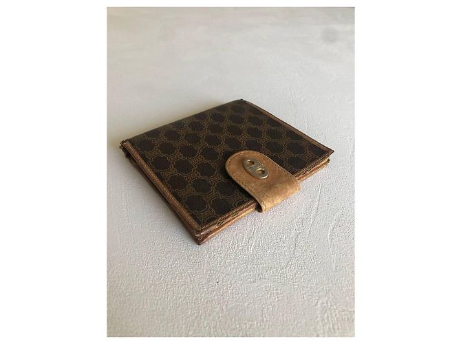 Triomphe Portafoglio Céline Macadam Marrone e Beige Pelle Caramello - vista 6