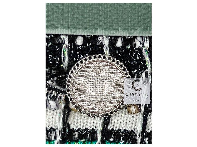 Chanel Chaqueta Techno-Chic con apliques de joyas CC 36 FR Verde - vista 11