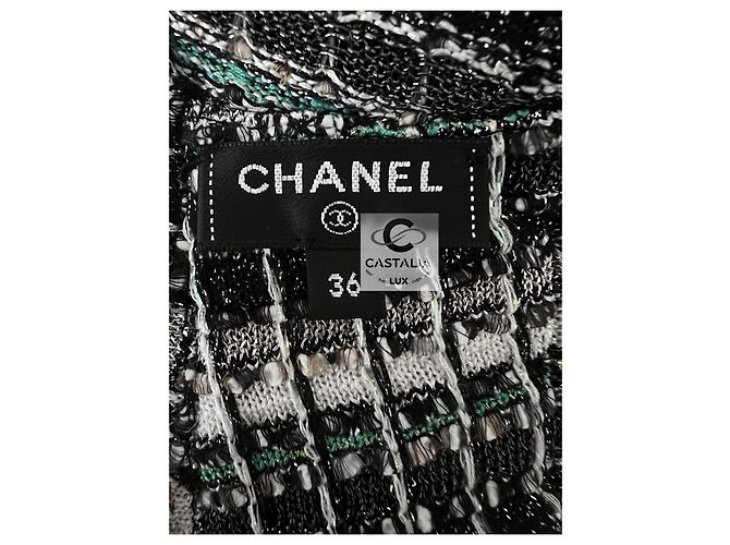 Chanel Chaqueta Techno-Chic con apliques de joyas CC 36 FR Verde - vista 16