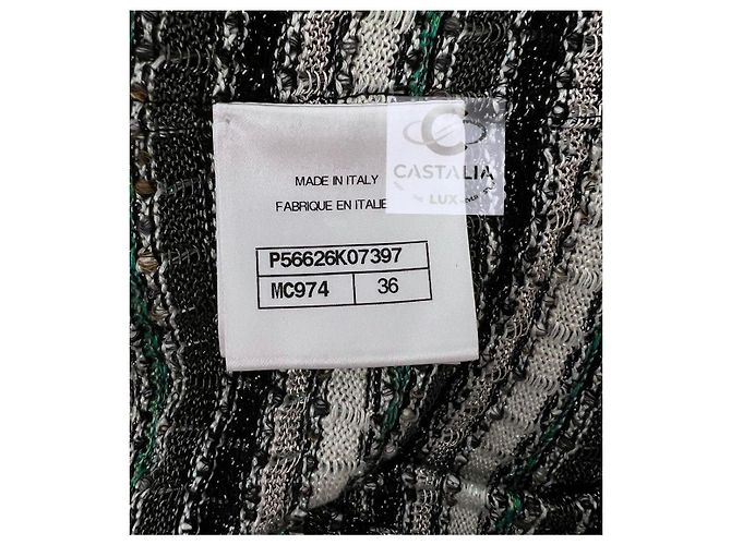 Chanel Chaqueta Techno-Chic con apliques de joyas CC 36 FR Verde - vista 17