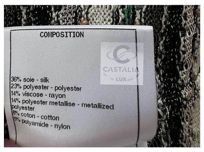 Chanel Chaqueta Techno-Chic con apliques de joyas CC 36 FR Verde - vista 18
