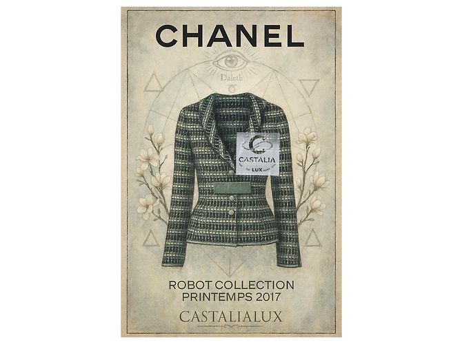Chanel Chaqueta Techno-Chic con apliques de joyas CC 36 FR Verde - vista 3