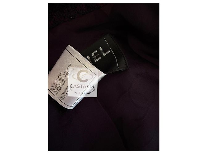 Chanel Paris / Monaco Tiefe Amethyst Tweed Jacke 34 FR Mehrfarben - Ansicht 13