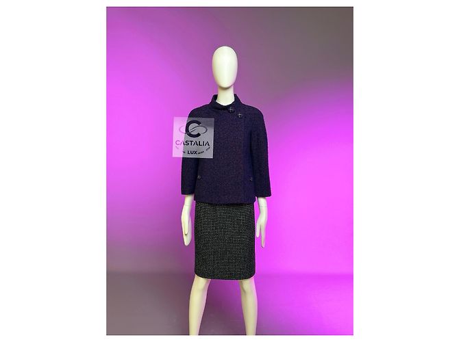 Chanel Paris / Monaco Tiefe Amethyst Tweed Jacke 34 FR Mehrfarben - Ansicht 7