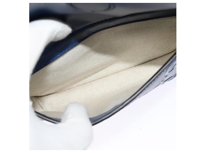 GUCCI GG Borsa a Spalla Embossata Argento Blu 645093 Auth am8486 - vista 20