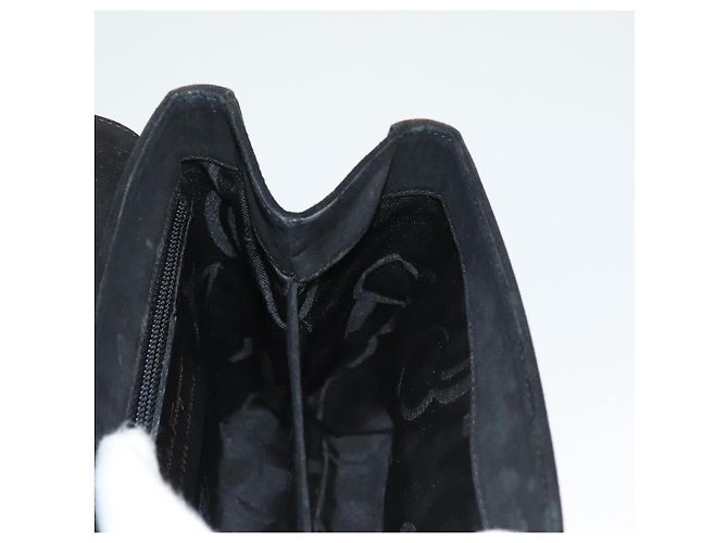 Borsa a mano Gancini in suede Salvatore Ferragamo 2way Nero Oro Auth BA2414 D'oro - vista 18