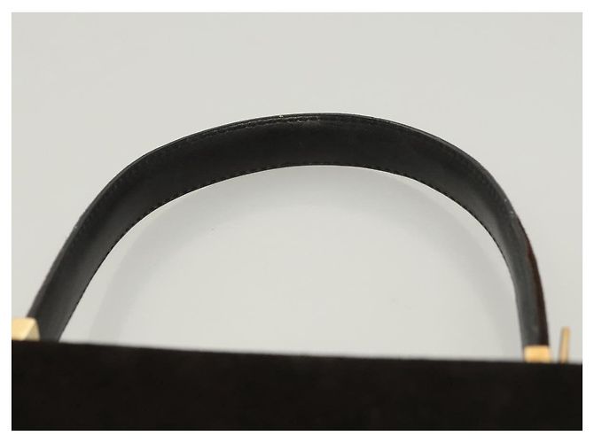 Borsa a mano Gancini in suede Salvatore Ferragamo 2way Nero Oro Auth BA2414 D'oro - vista 8