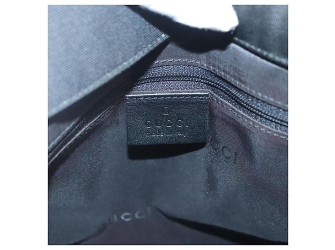 Borsa a mano in nylon nero e argento Gucci Bamboo 032 1016 Auth ep9066 - vista 17