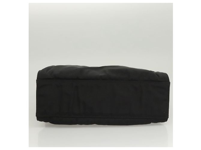 Borsa a mano in nylon nero e argento Gucci Bamboo 032 1016 Auth ep9066 - vista 5