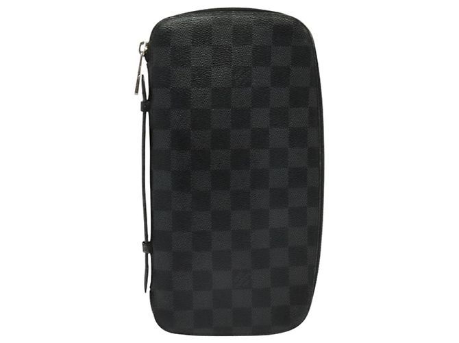 LOUIS VUITTON Organizer Damier Graphite Custodia da Viaggio N48255 LV Auth 123607 Damier ebene - vista 13