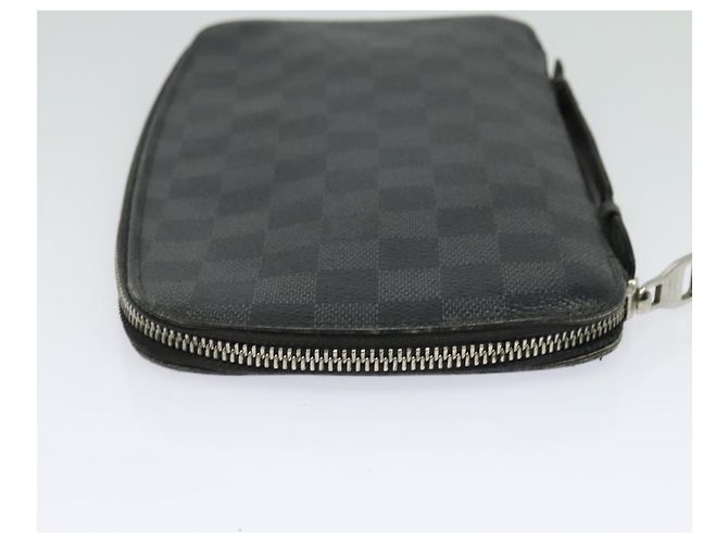 LOUIS VUITTON Organizer Damier Graphite Custodia da Viaggio N48255 LV Auth 123607 Damier ebene - vista 5