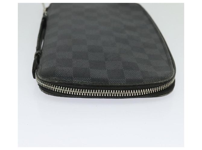 LOUIS VUITTON Organizer Damier Graphite Custodia da Viaggio N48255 LV Auth 123607 Damier ebene - vista 6