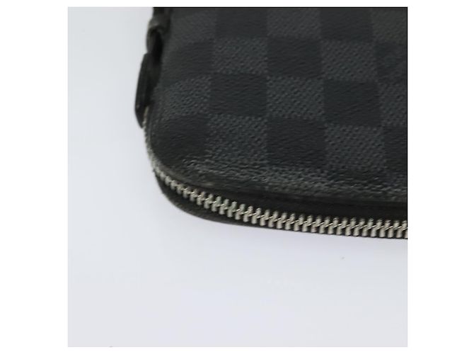 LOUIS VUITTON Organizer Damier Graphite Custodia da Viaggio N48255 LV Auth 123607 Damier ebene - vista 7