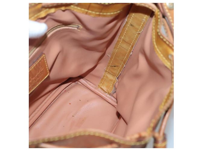 Autre Marque PRIMA CLASSE Borsa a Spalla Pelle PVC Beige Oro Auth am8596 D'oro - vista 11
