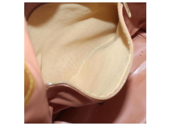 Autre Marque PRIMA CLASSE Borsa a Spalla Pelle PVC Beige Oro Auth am8596 D'oro - vista 12