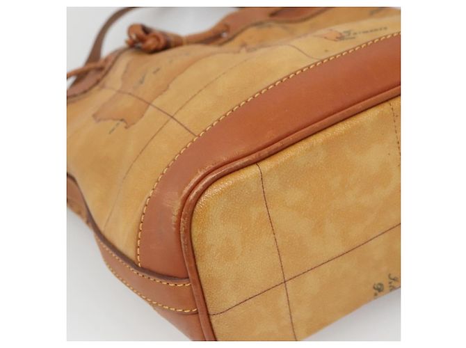 Autre Marque PRIMA CLASSE Borsa a Spalla Pelle PVC Beige Oro Auth am8596 D'oro - vista 14