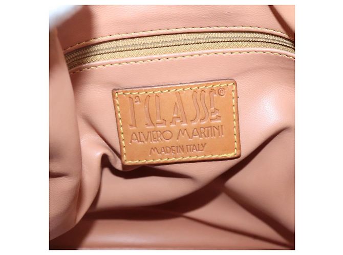 Autre Marque PRIMA CLASSE Borsa a Spalla Pelle PVC Beige Oro Auth am8596 D'oro - vista 17
