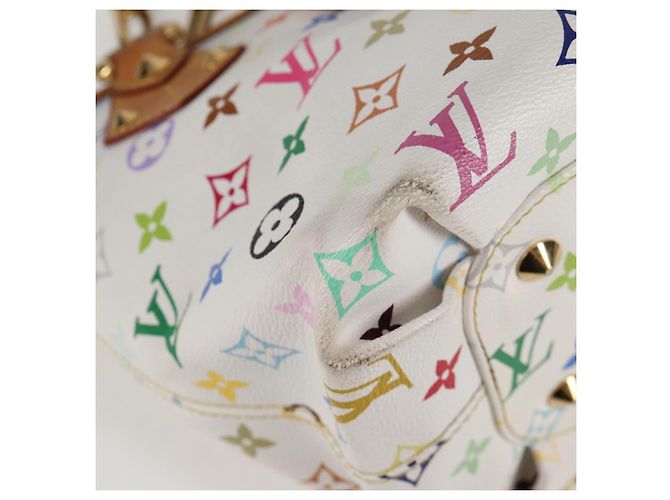 LOUIS VUITTON Monogramm Multicolor Annie MM Tote Bag Weiß M40307 LV Auth BD2040 - Ansicht 10