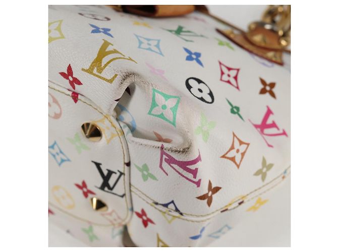 LOUIS VUITTON Monogramm Multicolor Annie MM Tote Bag Weiß M40307 LV Auth BD2040 - Ansicht 15
