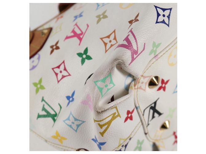 LOUIS VUITTON Monogramm Multicolor Annie MM Tote Bag Weiß M40307 LV Auth BD2040 - Ansicht 16