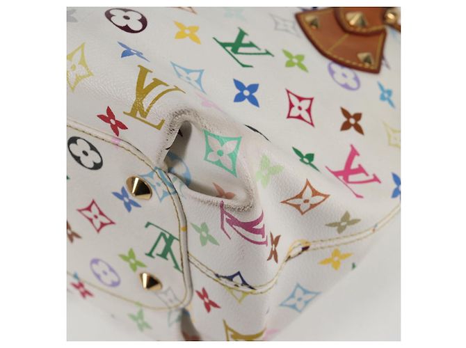 LOUIS VUITTON Monogramm Multicolor Annie MM Tote Bag Weiß M40307 LV Auth BD2040 - Ansicht 17