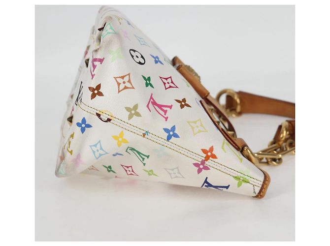 LOUIS VUITTON Monogramm Multicolor Annie MM Tote Bag Weiß M40307 LV Auth BD2040 - Ansicht 4
